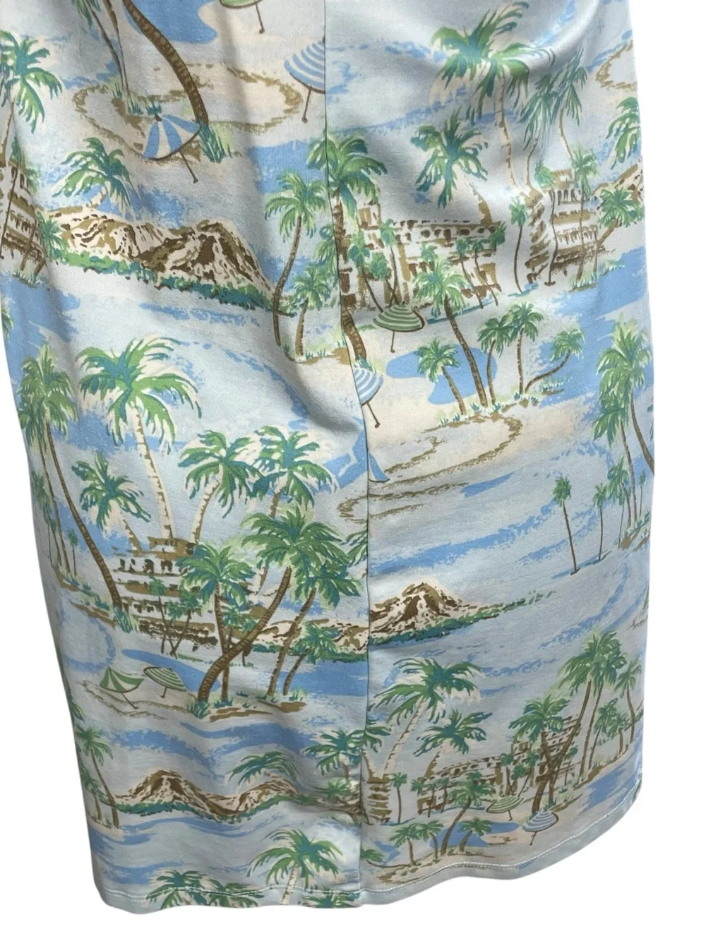 Vintage Rampage Tropical Palm Tree Print Mini Dress Y2K Beach Cami M